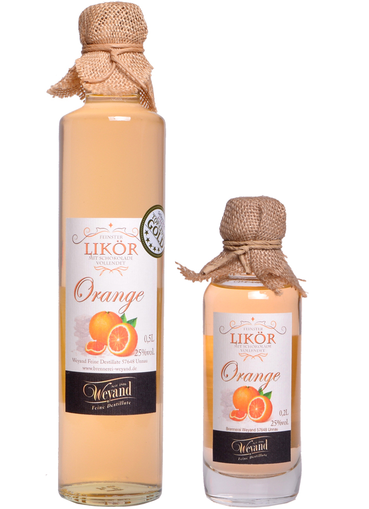 Feinster Likör Orange 0,2l – Brennerei Weyand