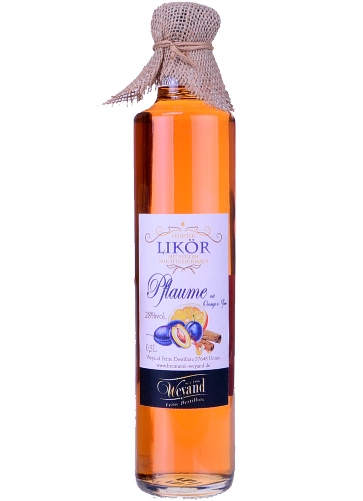 Feinster Likör Pflaume Orange mit Zimt 0,5l